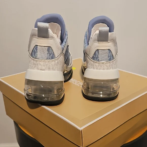 Michael Kors Denim and White High-Top Sneakers - Picture 5 of 10